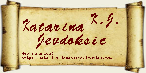 Katarina Jevdoksić vizit kartica